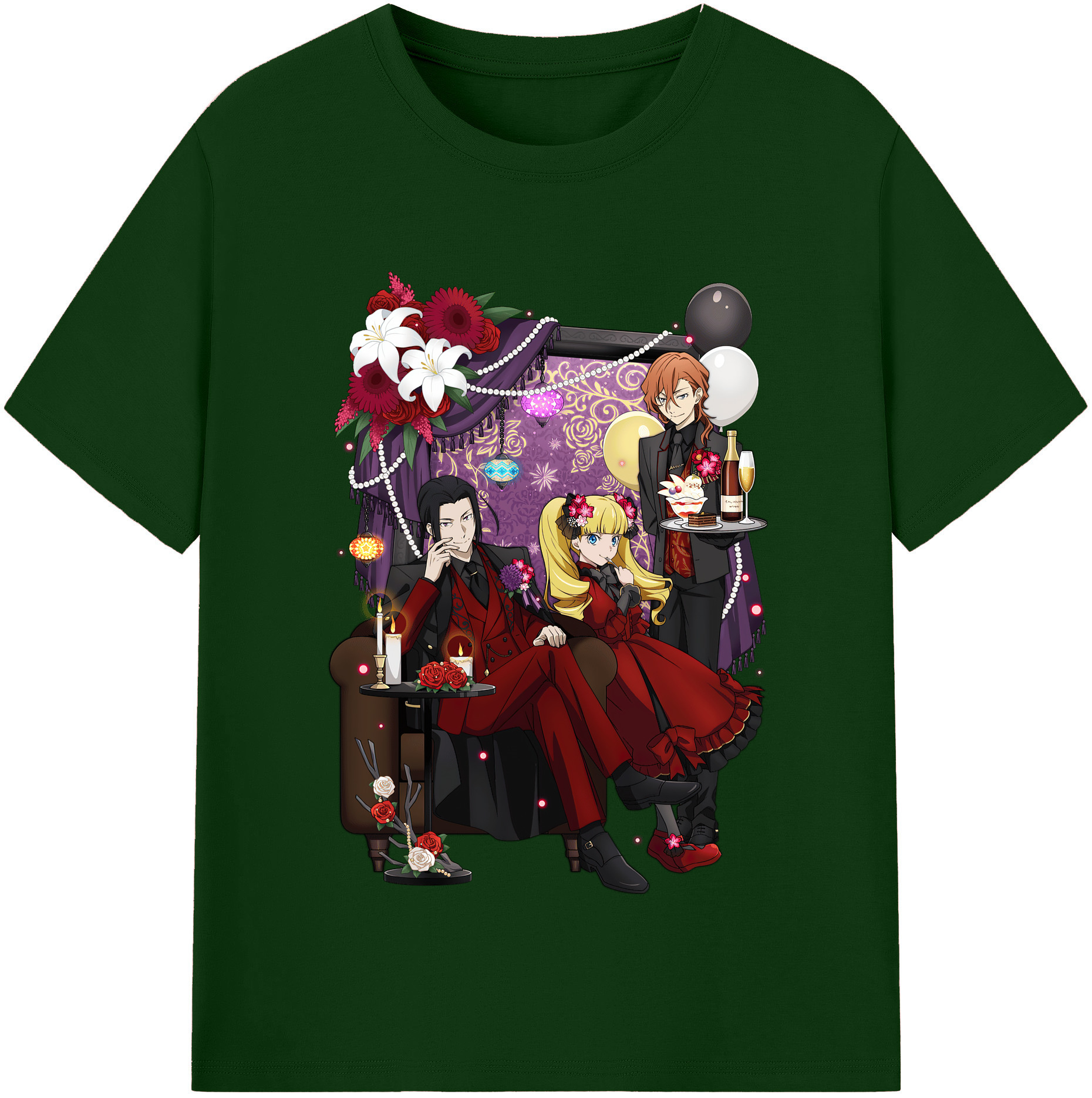 （画像用） 文豪ストレイドッグス Bungo Stray Dogs 綿100％半袖Tシャツ（フロントプリント）